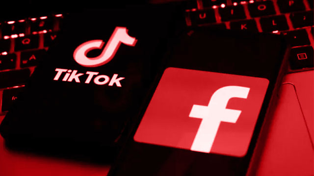 TikTok and Facebook app