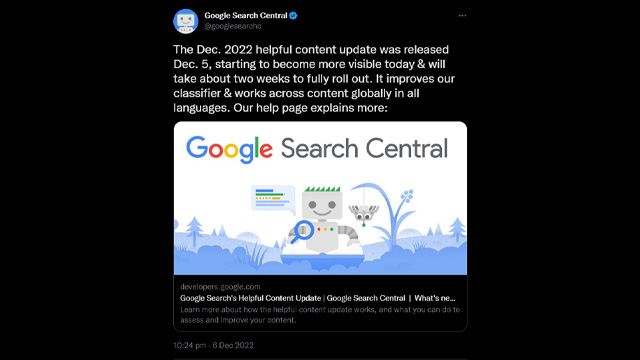 Google helpful content system