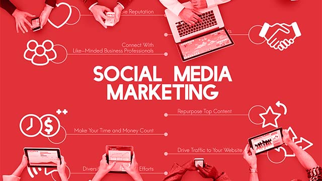 Social Marketing Business Team Networking Concept